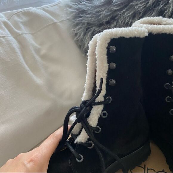 Andre Assous Water resist Suede Prisca Boots Black - Picture 7 of 13